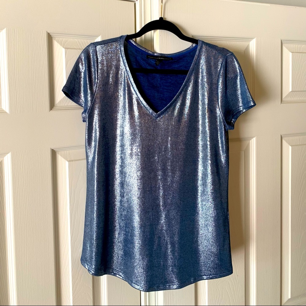 White House Black Market Shimmer Tee